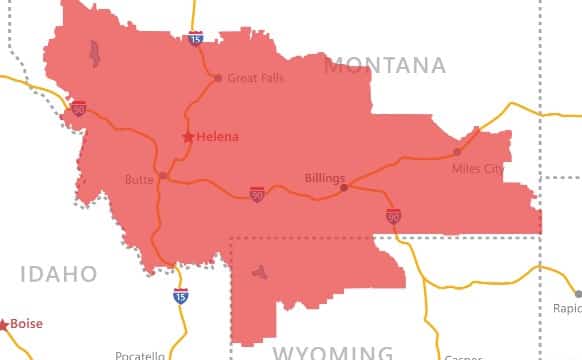 montana area map