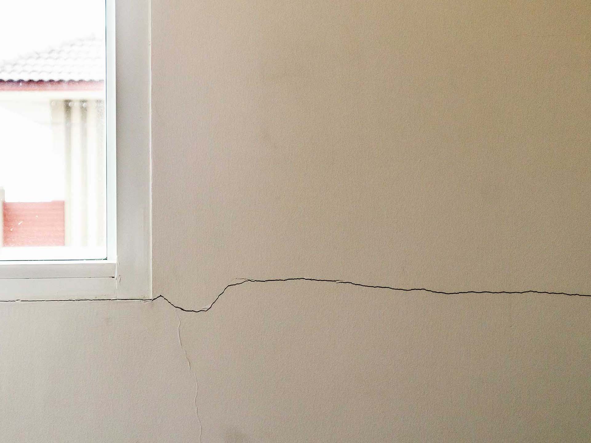 window cracks in drywall may be a sign that foundation repair is needed