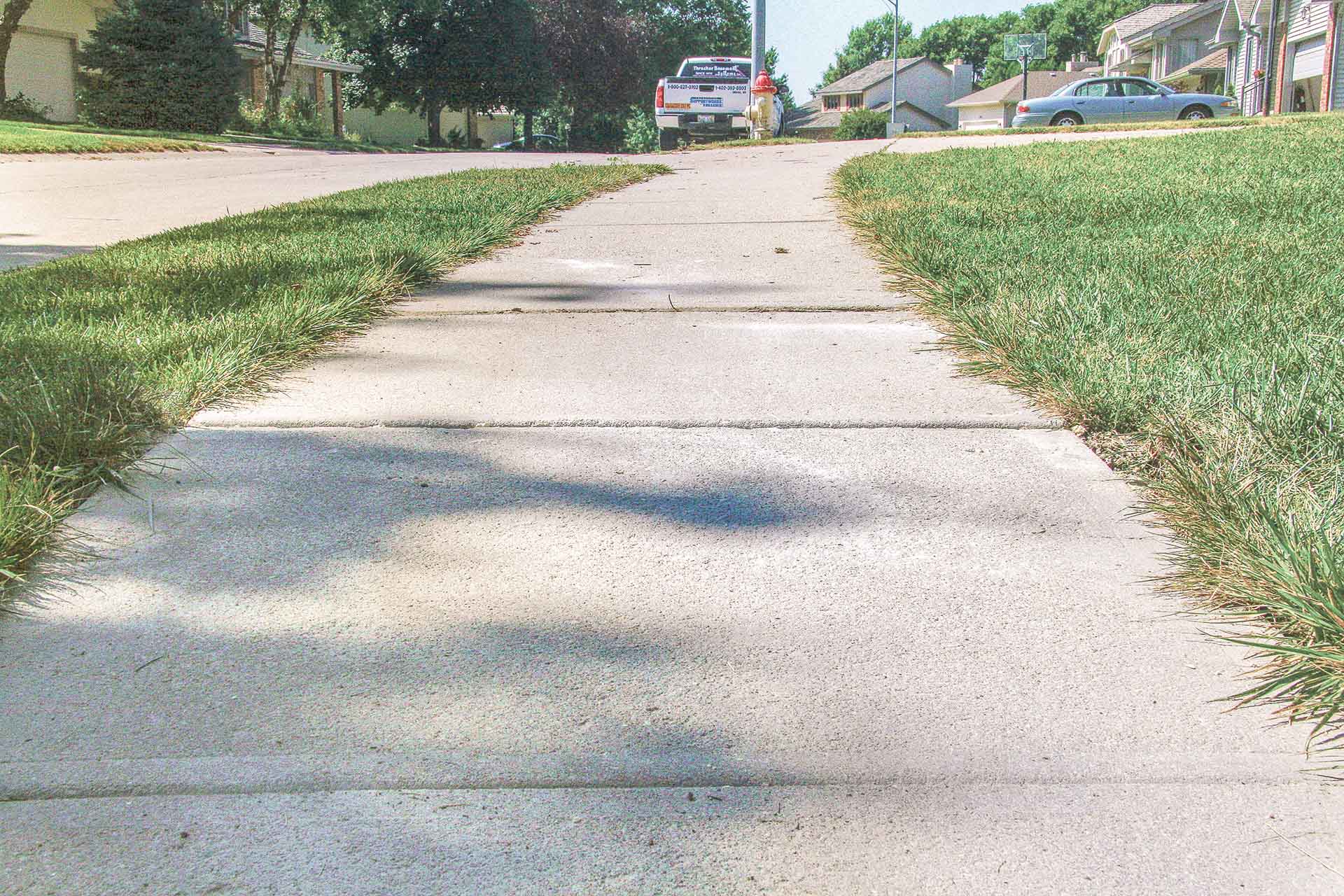 sidewalk fixed and flat